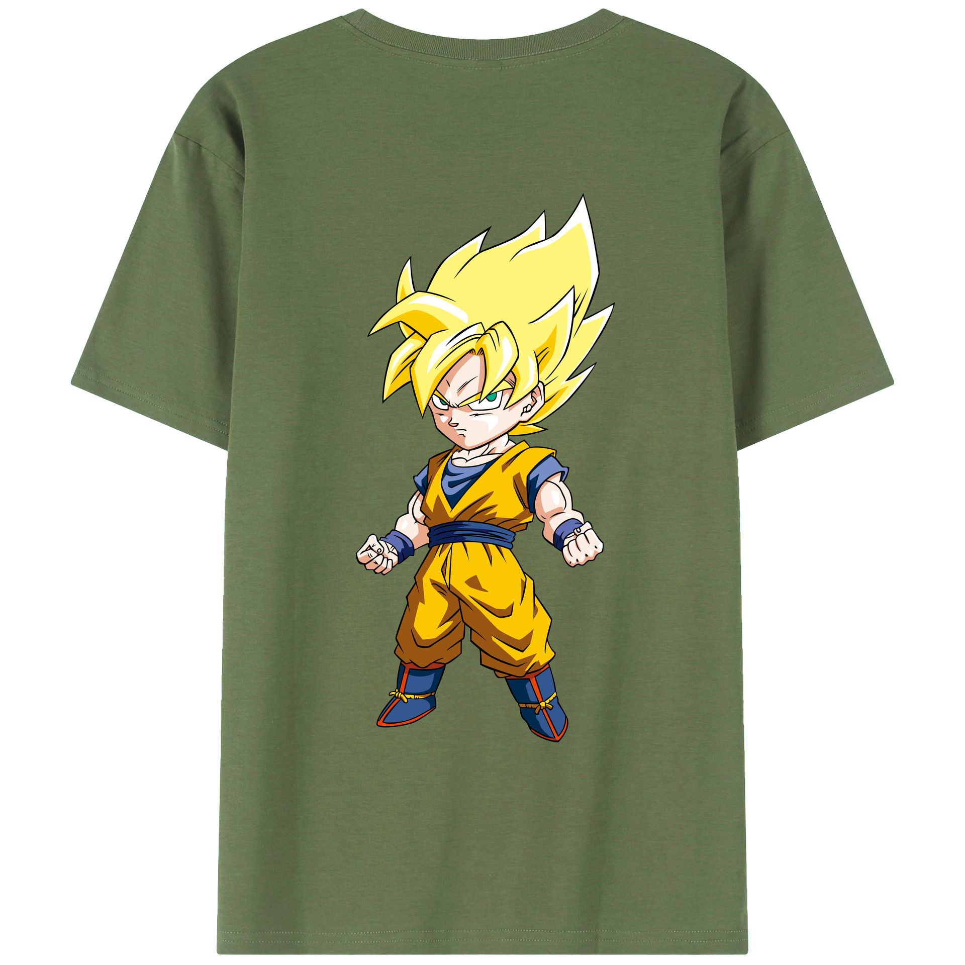 （画像用） ドラゴンボール 孫悟空（そん ごくう）Son Goku カカロット DRAGON BALL Kakarotto 綿100％ メンズ半袖Tシャツ（バックプリント） 通気性